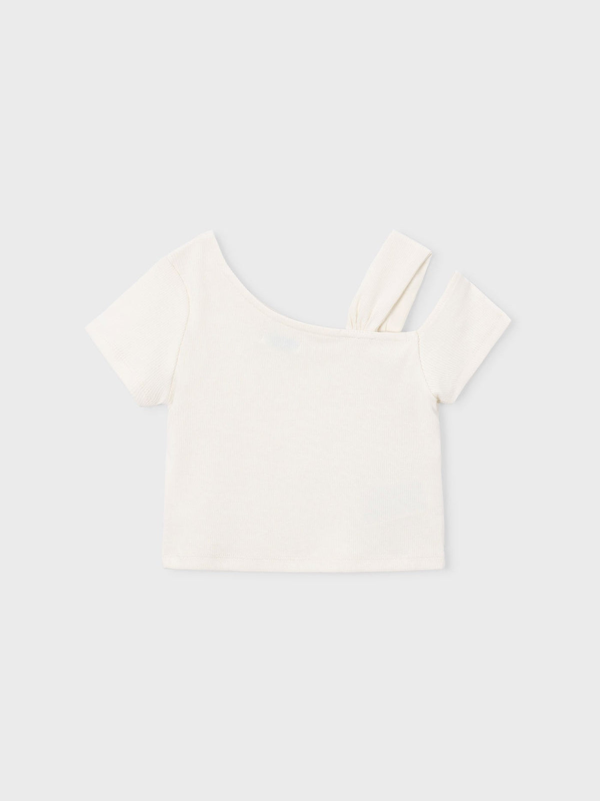 T´shirt assimetrica Crú (Creme / Pérola)  para Menina - Mayoral