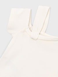 T´shirt assimetrica Crú (Creme / Pérola)  para Menina - Mayoral