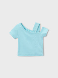 T´shirt assimetrica Oceano (Azul)  para Menina - Mayoral