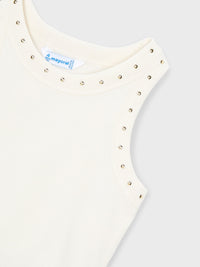 Camiseta alças Crú (Creme / Pérola)  para Menina - Mayoral