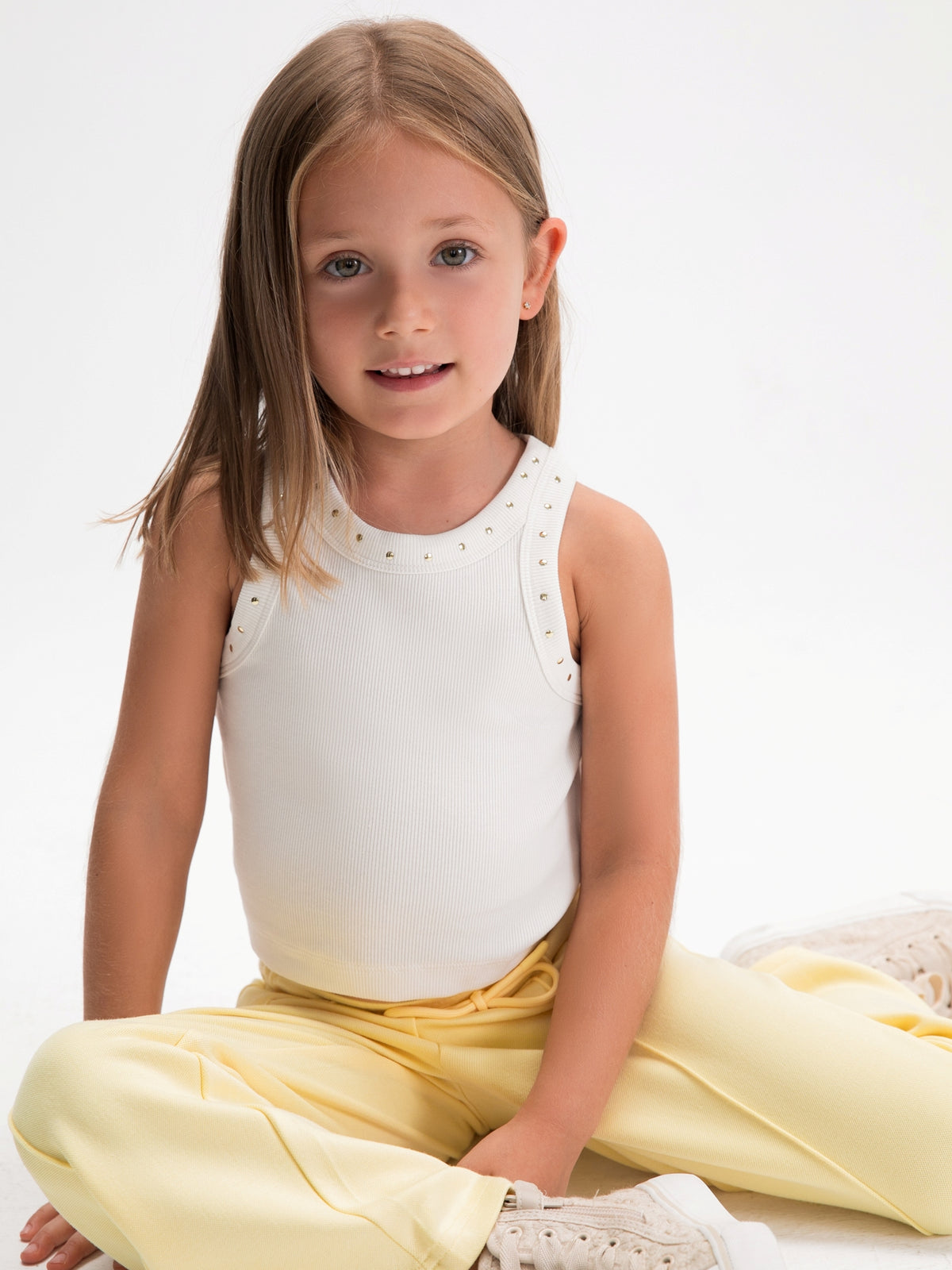 Camiseta alças Crú (Creme / Pérola)  para Menina - Mayoral