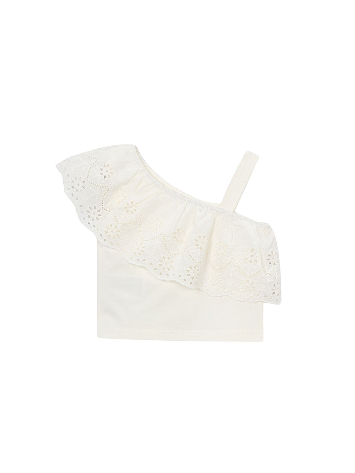 Blusa alças perfurada Crú (Creme / Pérola)  para Menina - Mayoral