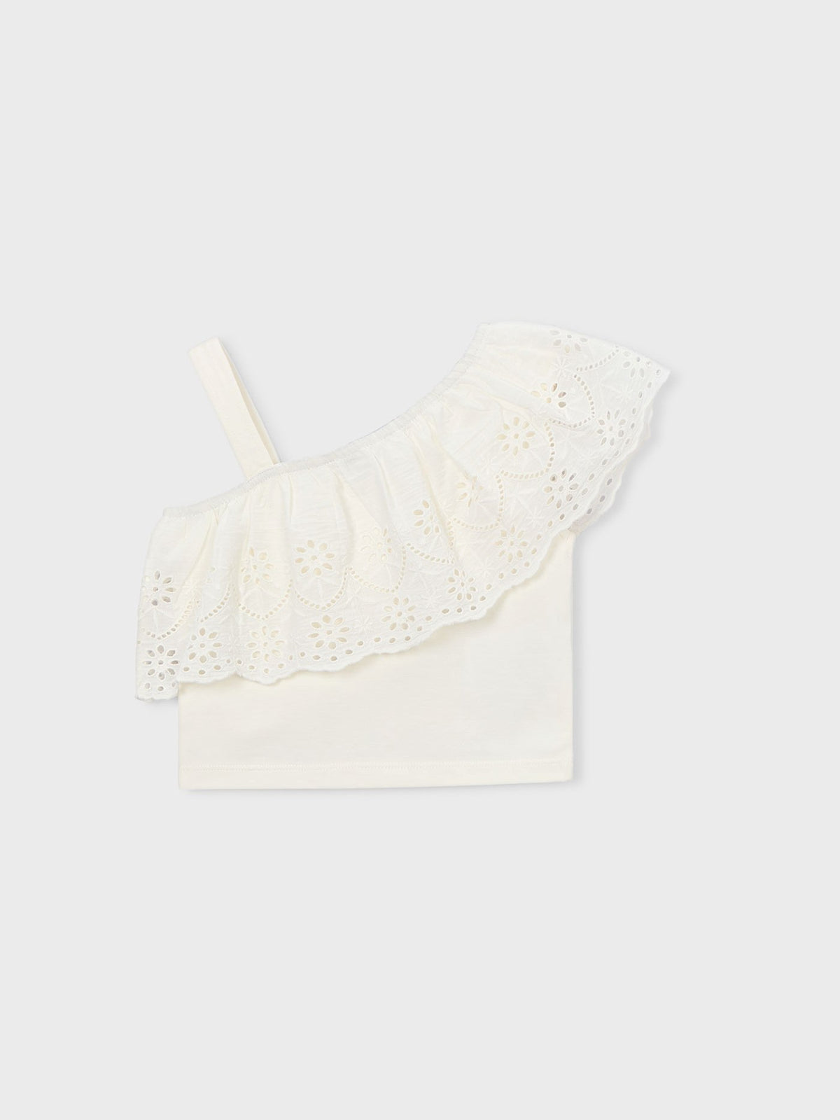 Blusa alças perfurada Crú (Creme / Pérola)  para Menina - Mayoral