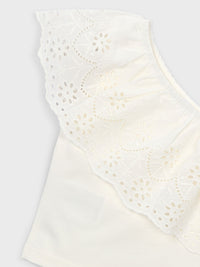 Blusa alças perfurada Crú (Creme / Pérola)  para Menina - Mayoral