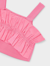 Top com babados Gerânio (Rosa)  para Menina - Mayoral