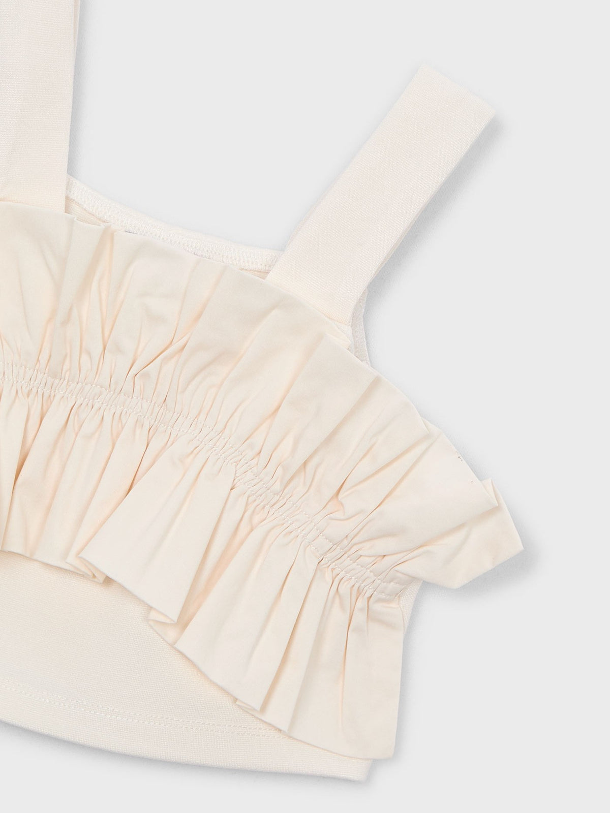 Top com babados Crú (Creme / Pérola)  para Menina - Mayoral