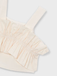 Top com babados Crú (Creme / Pérola)  para Menina - Mayoral