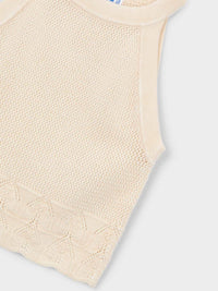 Top tricô Grão bico (Bege)  para Menina - Mayoral