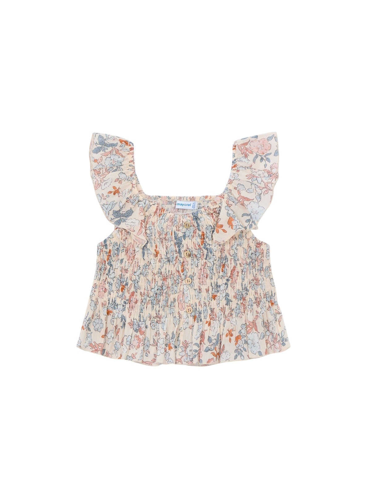 Top bambula estampado Salmão (Salmão)  para Menina - Mayoral