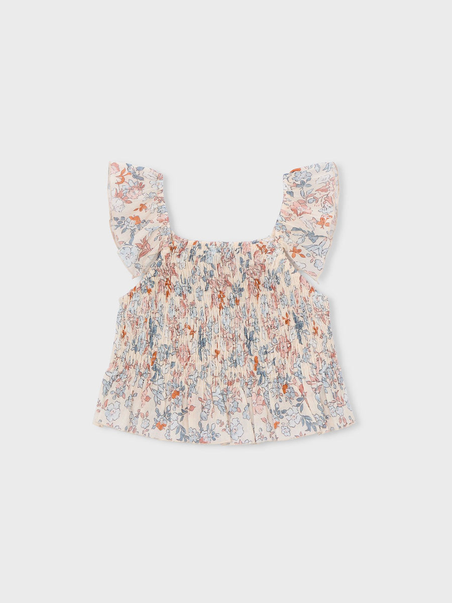 Top bambula estampado Salmão (Salmão)  para Menina - Mayoral