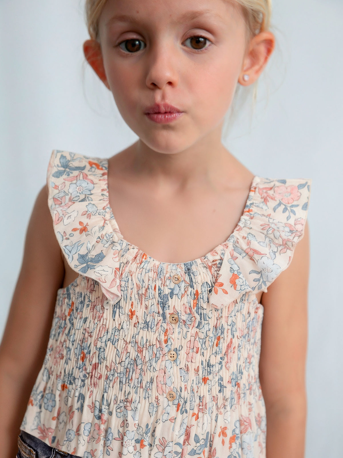 Top bambula estampado Salmão (Salmão)  para Menina - Mayoral