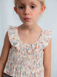 Top bambula estampado Salmão (Salmão)  para Menina - Mayoral