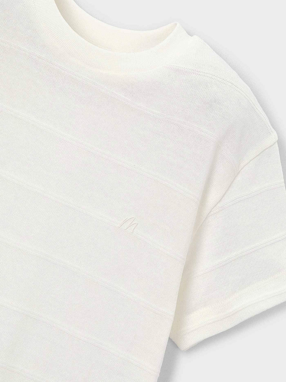 T´shirt estruturada Nata (Creme / Pérola)  para Menino - Mayoral