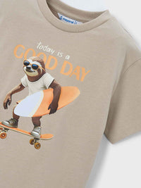 T´shirt "good day" Topeira (Castanho Claro)  para Menino - Mayoral