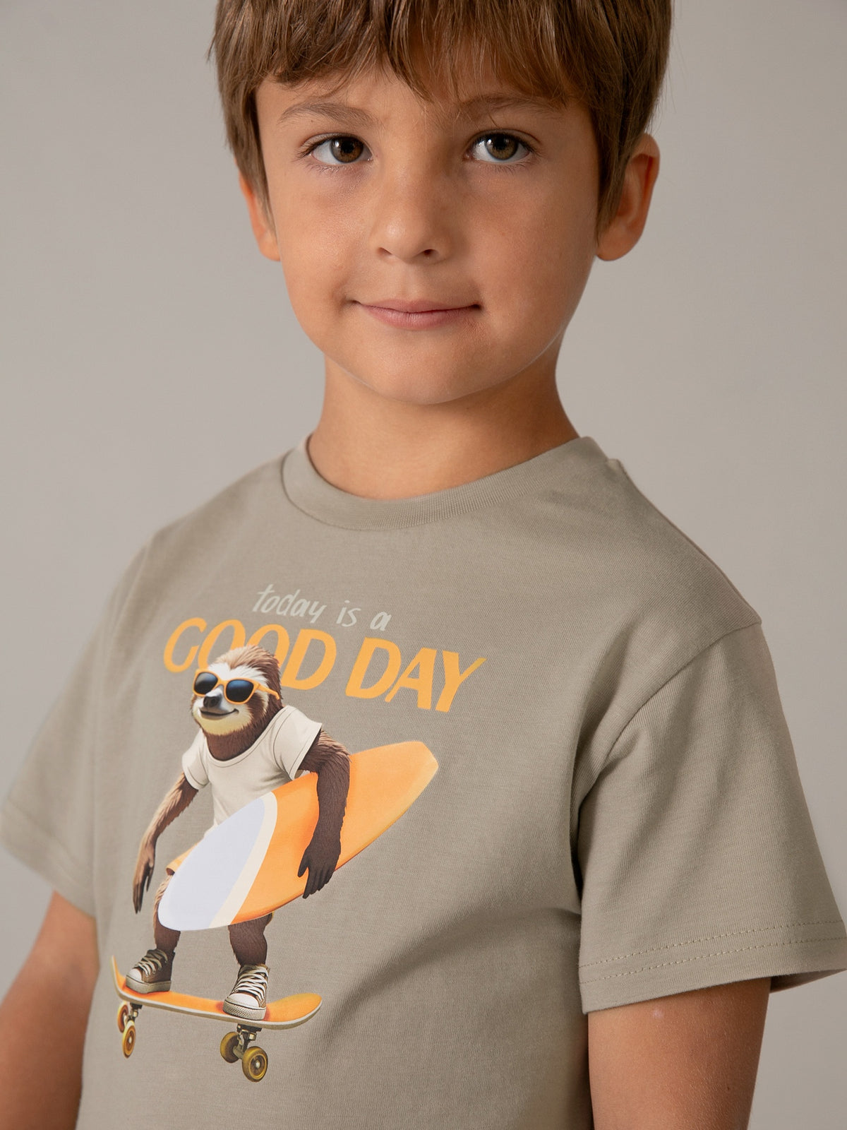 T´shirt "good day" Topeira (Castanho Claro)  para Menino - Mayoral