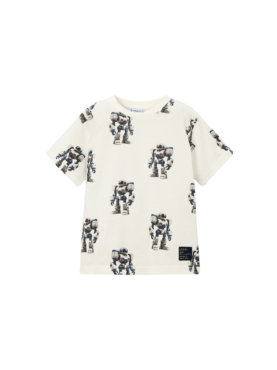 Camiseta estampada Robots (Branco)  para Menino - Mayoral