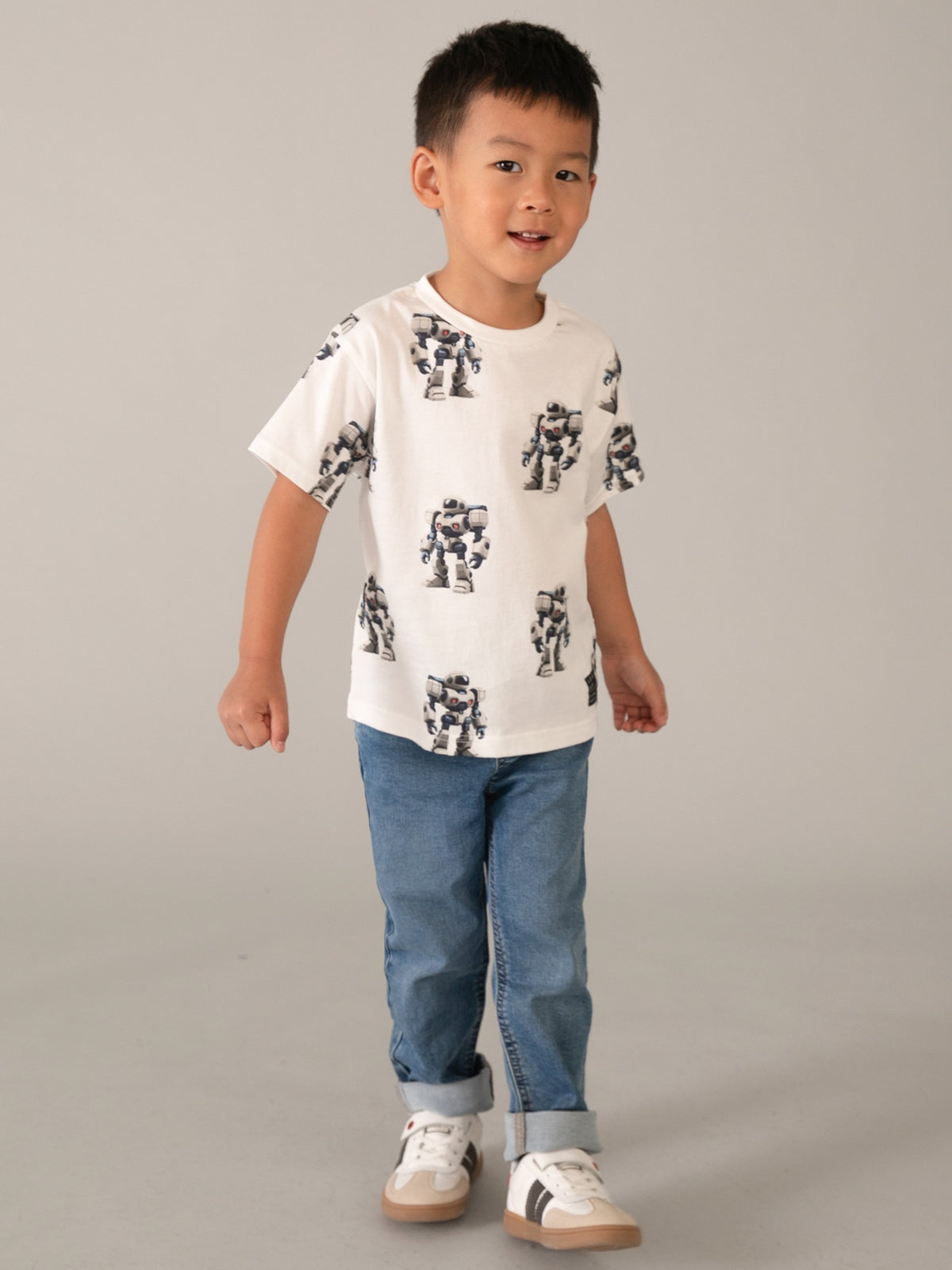 Camiseta estampada Robots (Branco)  para Menino - Mayoral