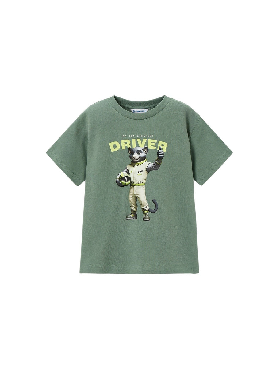 T´shirt driver Verde (Verde)  para Menino - Mayoral
