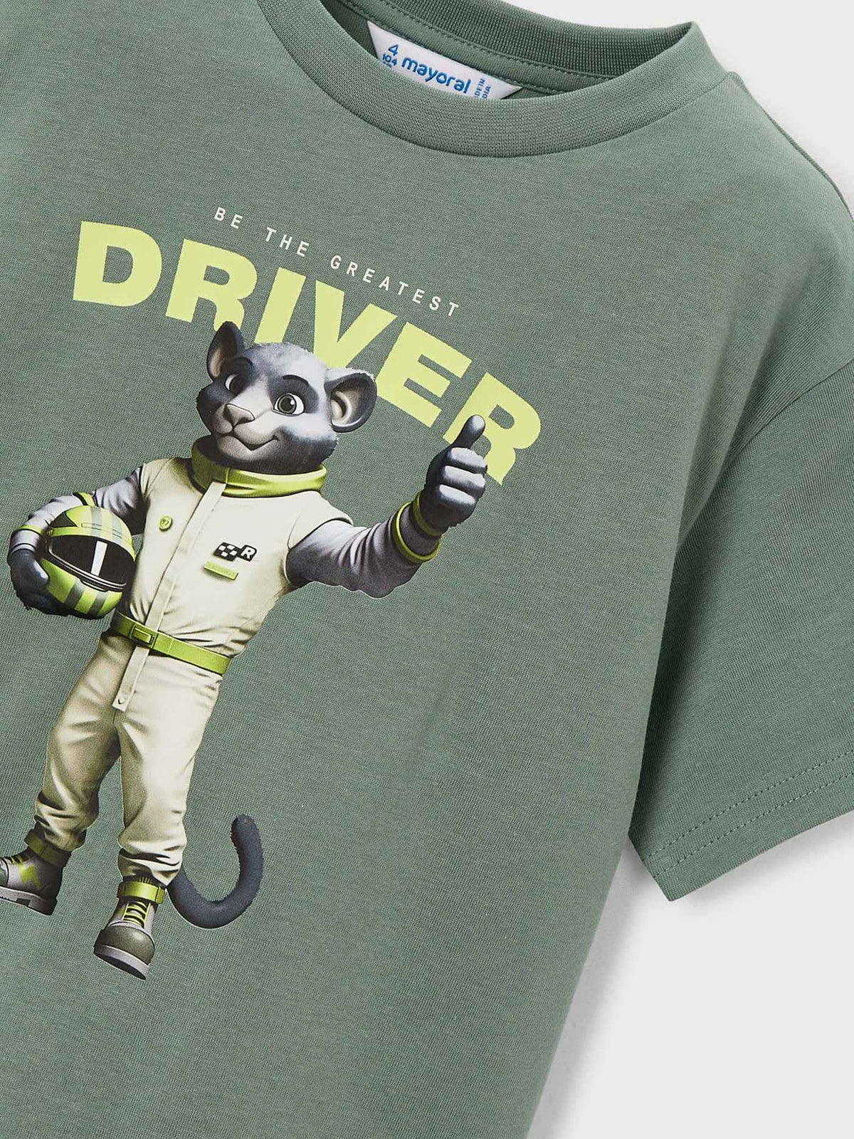 T´shirt driver Verde (Verde)  para Menino - Mayoral