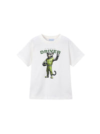 T´shirt driver Nata (Creme / Pérola)  para Menino - Mayoral