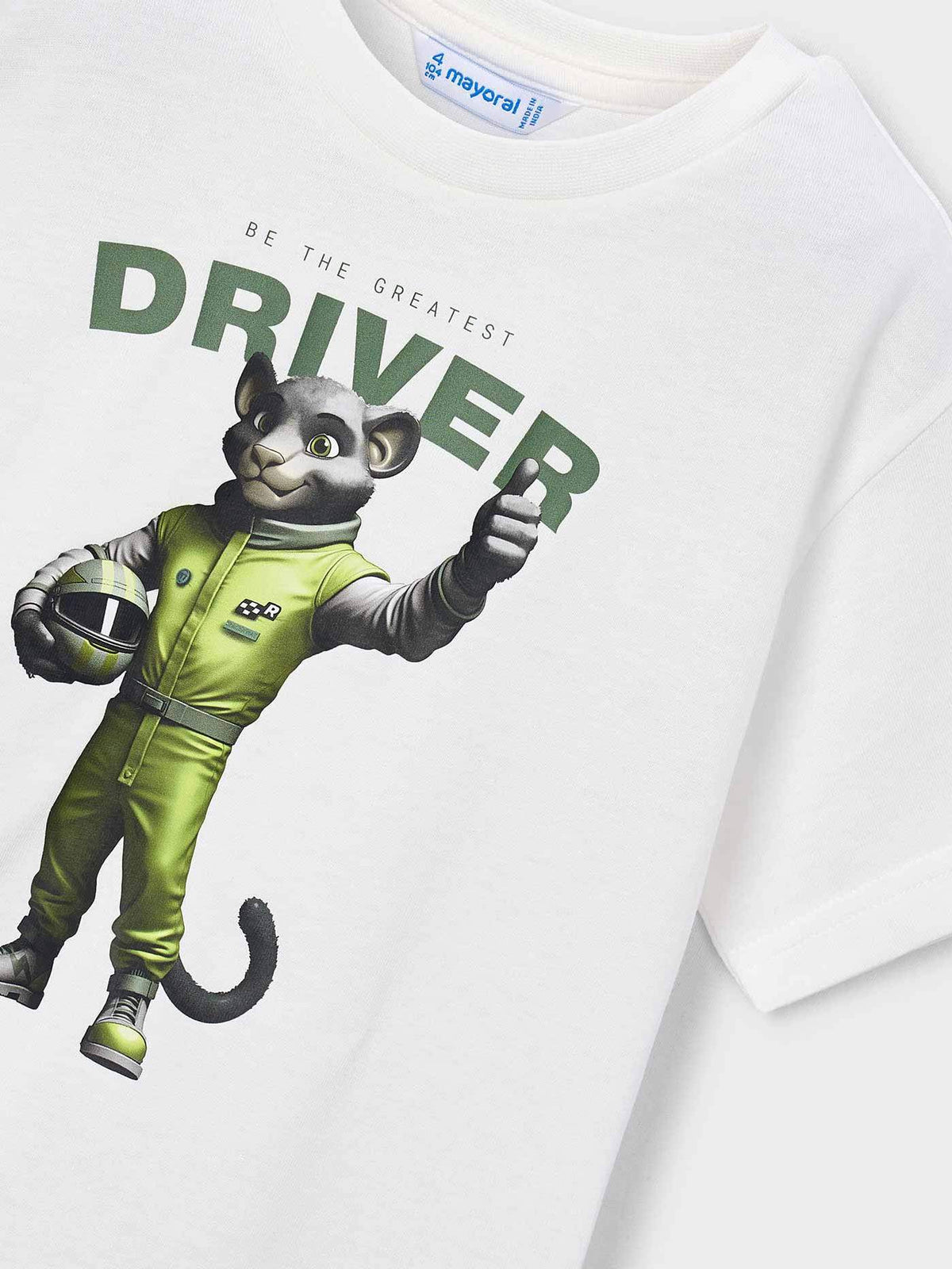 T´shirt driver Nata (Creme / Pérola)  para Menino - Mayoral