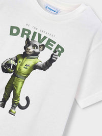 T´shirt driver Nata (Creme / Pérola)  para Menino - Mayoral