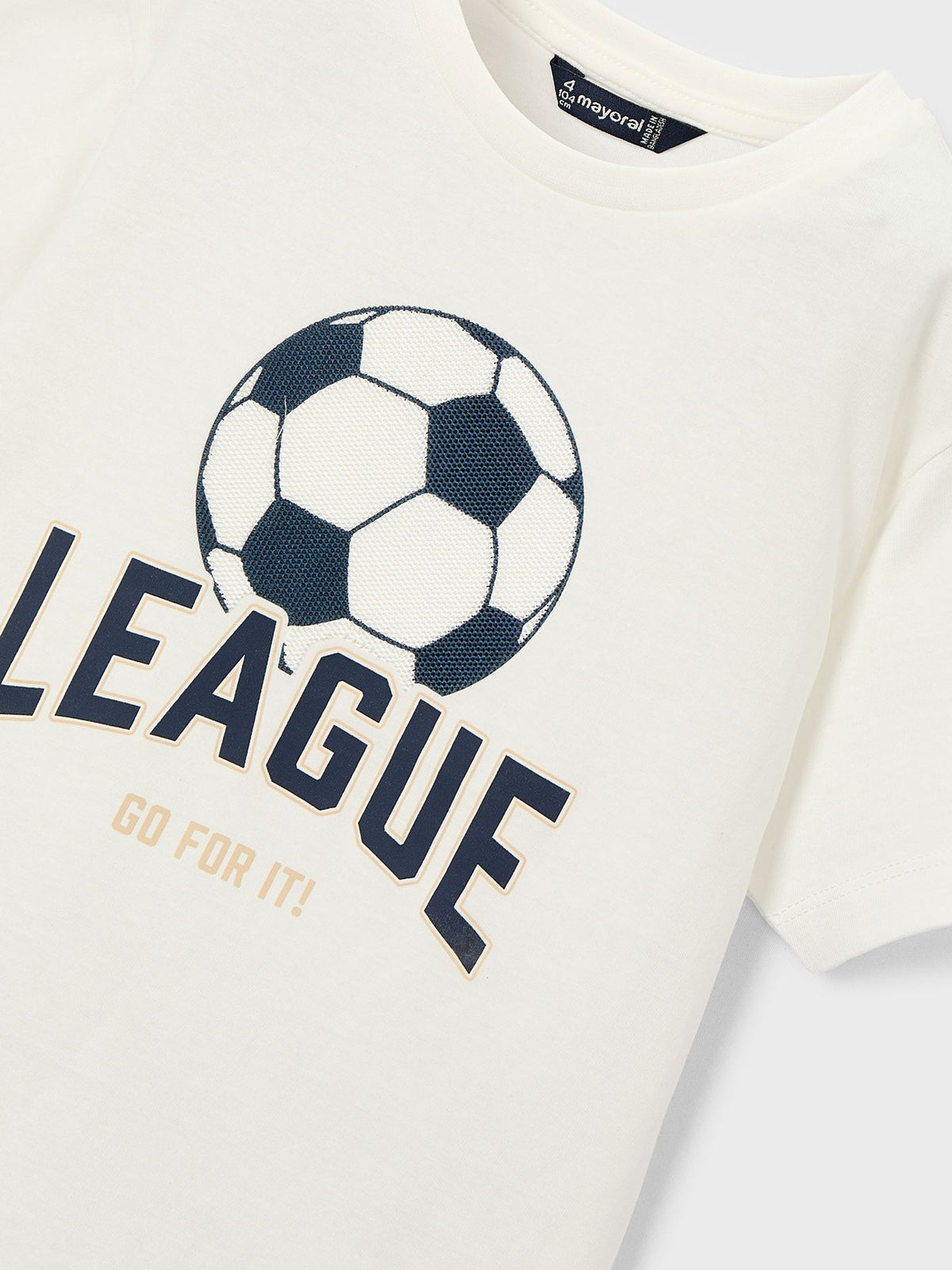 T´shirt "league" Nata (Creme / Pérola)  para Menino - Mayoral