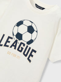 T´shirt "league" Nata (Creme / Pérola)  para Menino - Mayoral