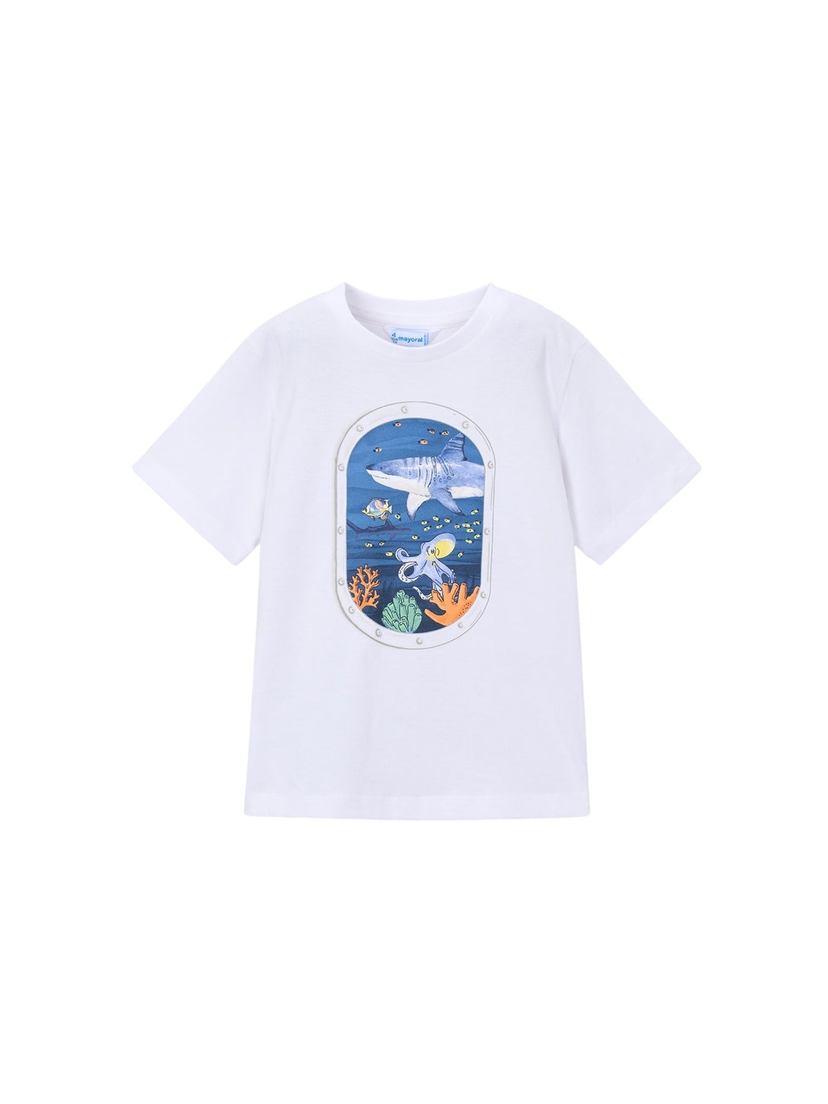 T´shirt escotilha / mar Branco (Branco)  para Menino - Mayoral
