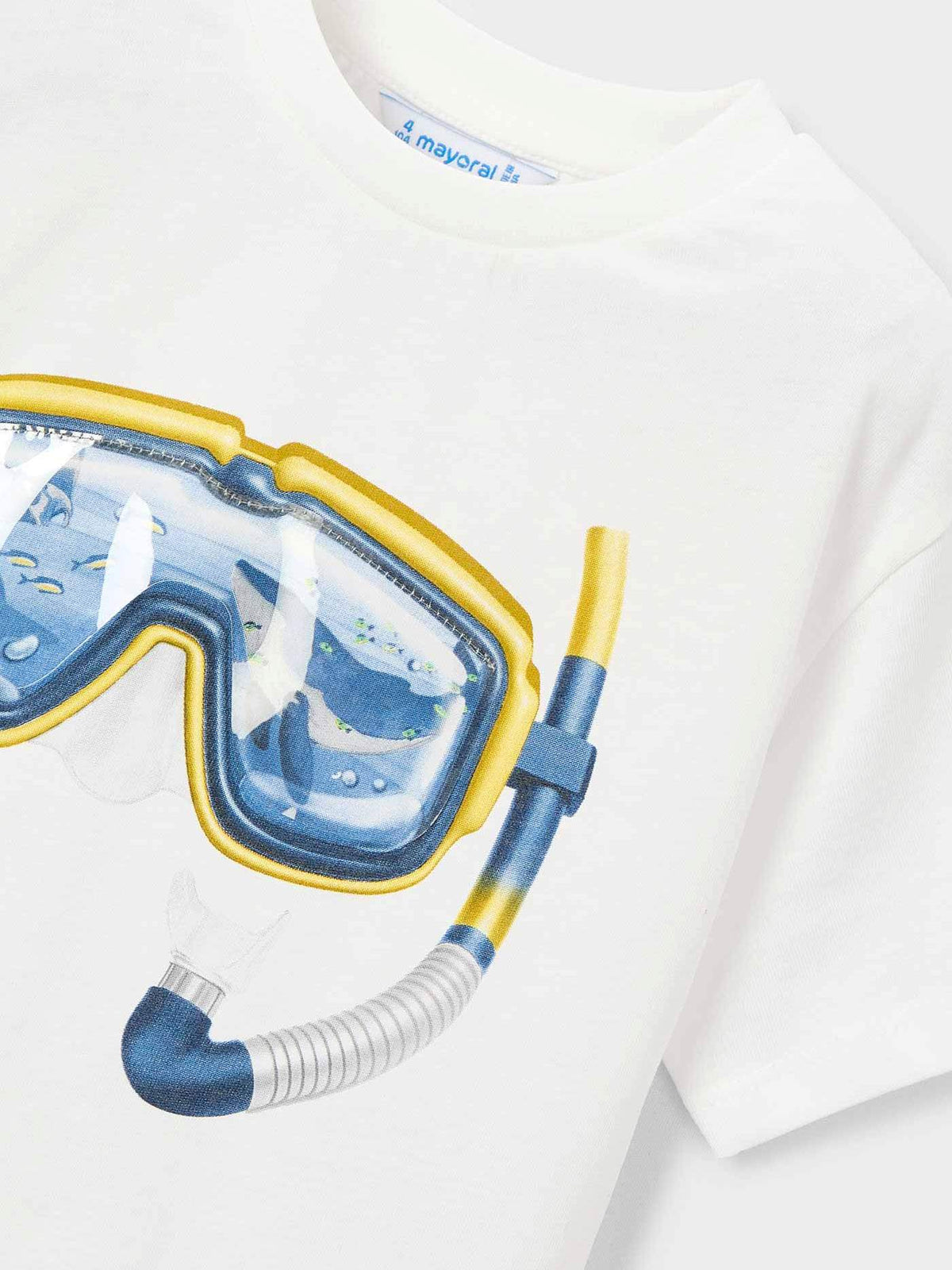 Camiseta m/curta ilusão Branco (Branco)  para Menino - Mayoral
