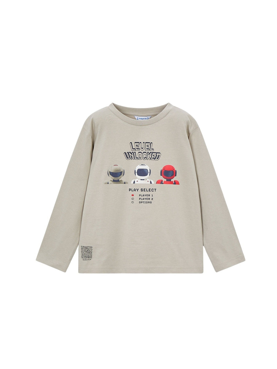 Camisola robots Pedra (Cinza Claro)  para Menino - Mayoral