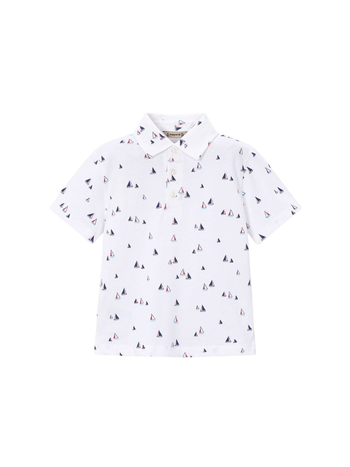 Polo m/curta estampada Bco-tomate (Vermelho)  para Menino - Mayoral