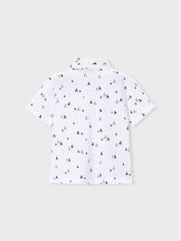 Polo m/curta estampada Bco-tomate (Vermelho)  para Menino - Mayoral