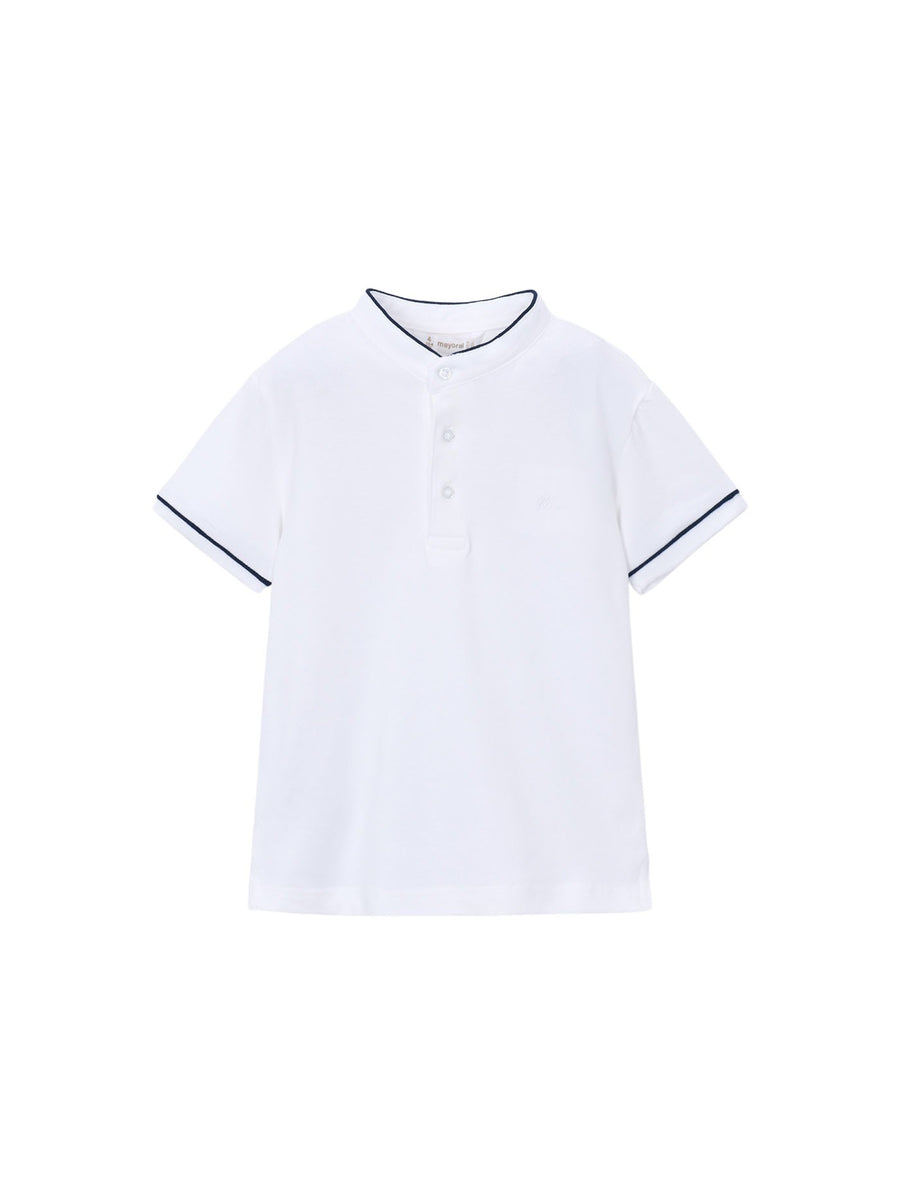 Polo m/curta gola mao Branco (Branco)  para Menino - Mayoral