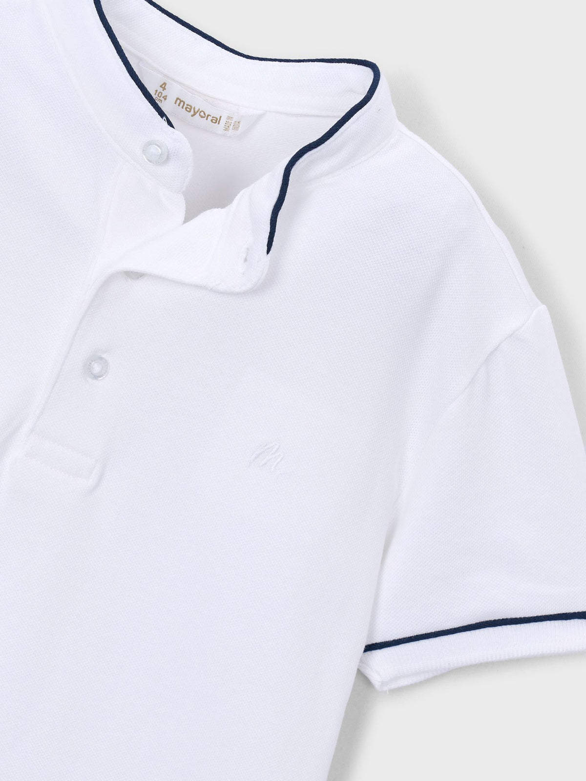 Polo m/curta gola mao Branco (Branco)  para Menino - Mayoral