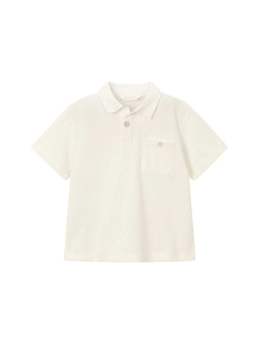 Polo m/c estructura Nata (Creme / Pérola)  para Menino - Mayoral