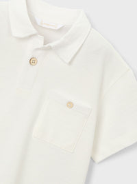 Polo m/c estructura Nata (Creme / Pérola)  para Menino - Mayoral