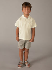 Polo m/c estructura Nata (Creme / Pérola)  para Menino - Mayoral