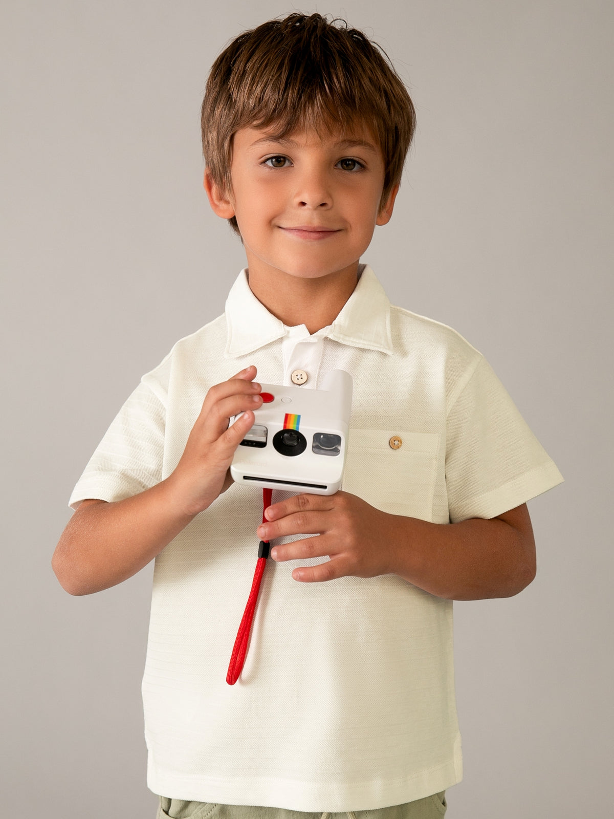 Polo m/c estructura Nata (Creme / Pérola)  para Menino - Mayoral