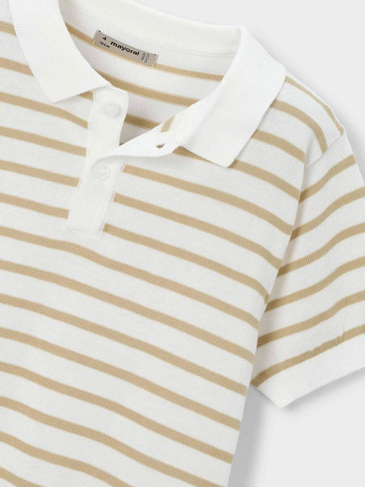 Polo m/curta tricô Nata-mocca (Castanho Claro)  para Menino - Mayoral