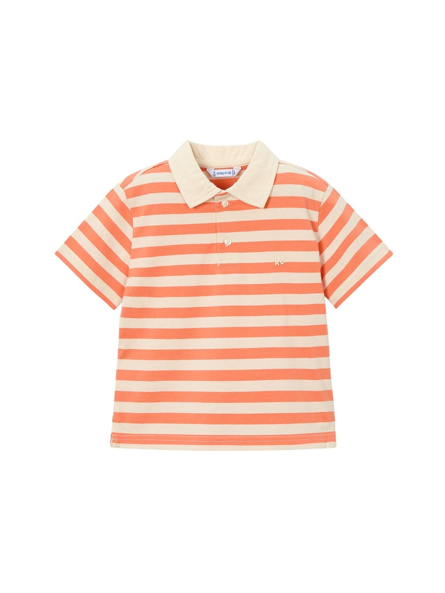 Polo m/curta riscas Laranja (Laranja)  para Menino - Mayoral