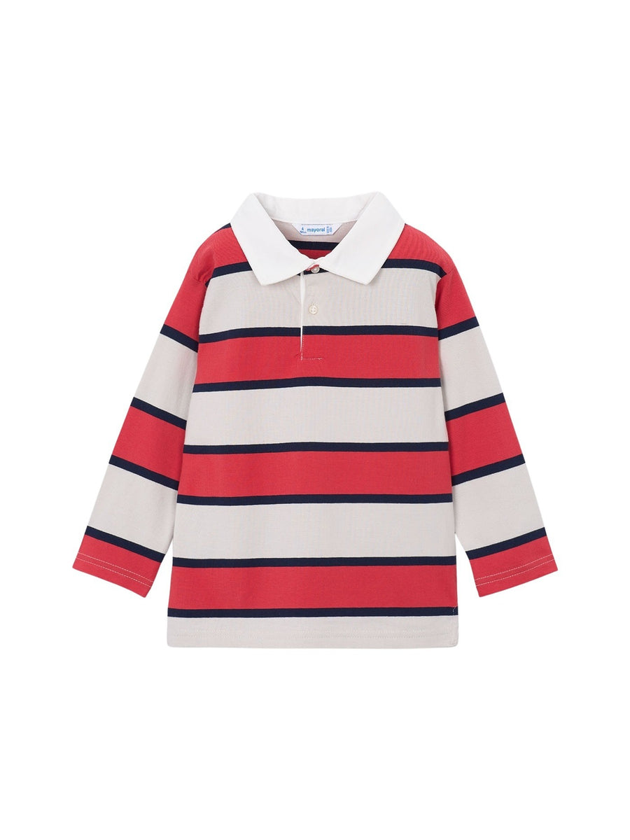Polo m/comp. riscas Tomate (Vermelho)  para Menino - Mayoral