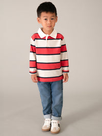 Polo m/comp. riscas Tomate (Vermelho)  para Menino - Mayoral