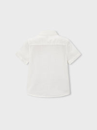 Camisa m/curta linho Branco (Branco)  para Menino - Mayoral