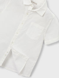 Camisa m/curta linho Branco (Branco)  para Menino - Mayoral