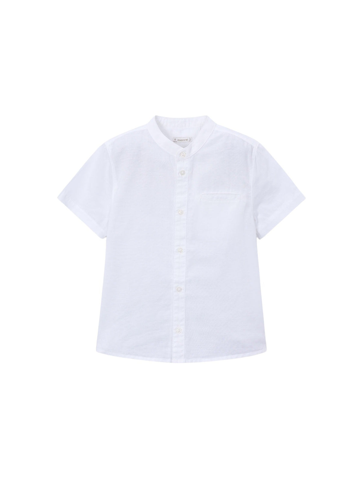 Camisa m/ curta linho Branco (Branco)  para Menino - Mayoral