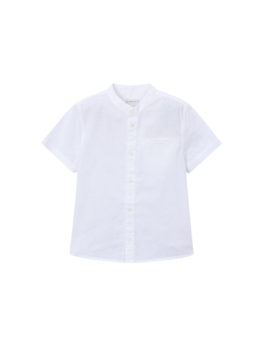 Camisa m/ curta linho Branco (Branco)  para Menino - Mayoral