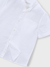 Camisa m/ curta linho Branco (Branco)  para Menino - Mayoral