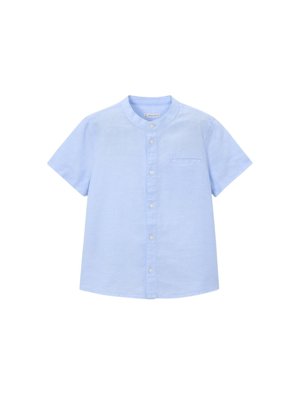 Camisa m/ curta linho Celeste (Celeste)  para Menino - Mayoral