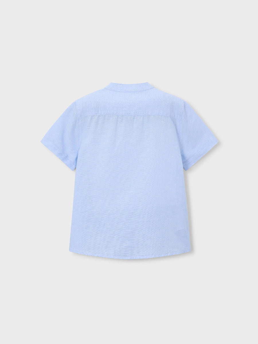Camisa m/ curta linho Celeste (Celeste)  para Menino - Mayoral